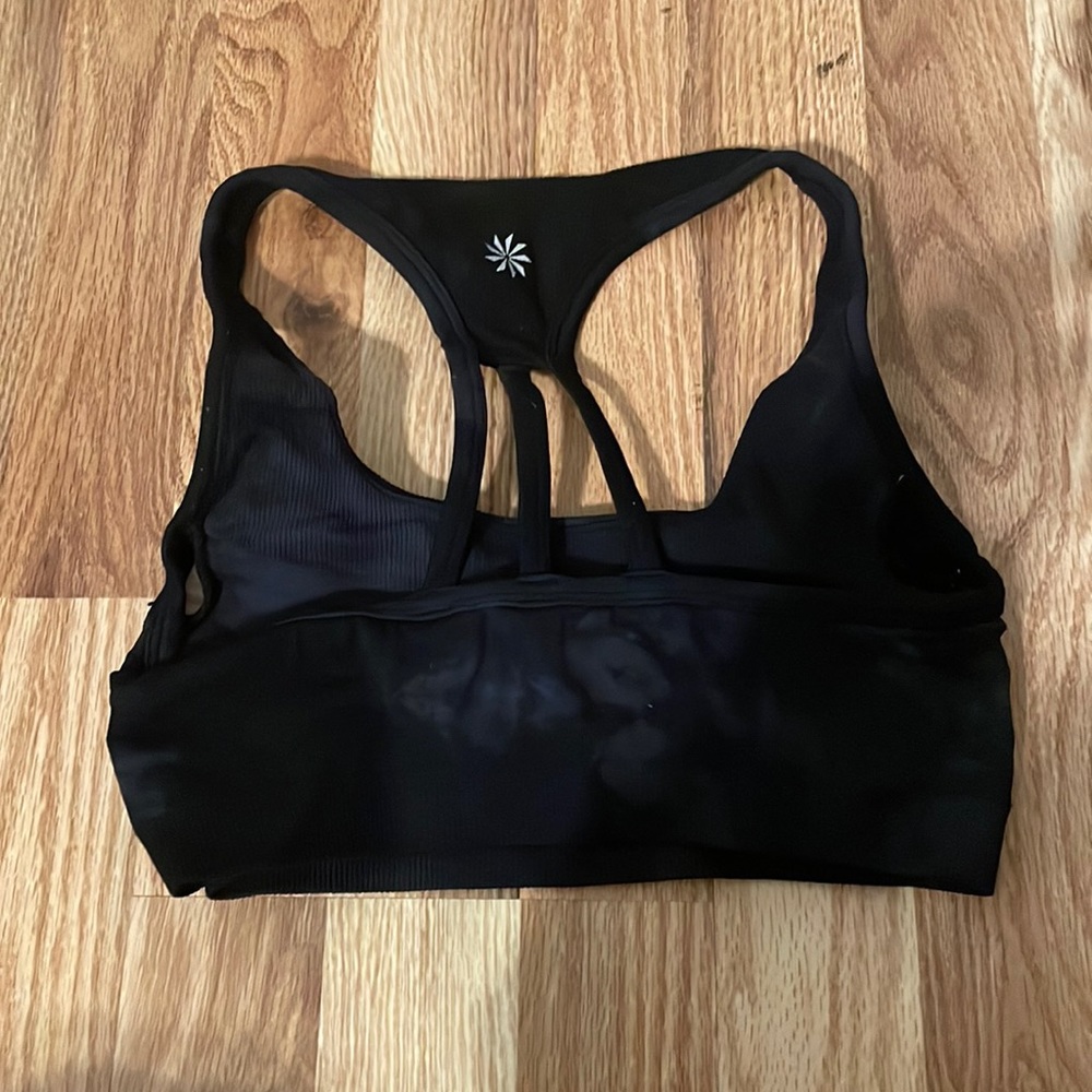 Athleta Black Tie Dye Sports Bra